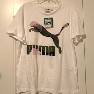 New!  Puma graphic white 100% Cotton t-shirt size